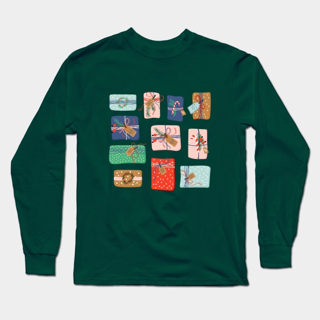 Christmas gift boxes Long Sleeve T-Shirt by DanielK